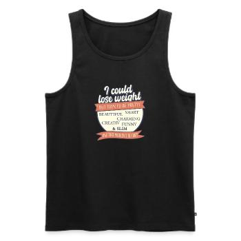 I Could Lose Weight – But That'd Be Unfair - Men's Premium Organic Tank Top - black - Front - AI Model Male 178 light (178cm)