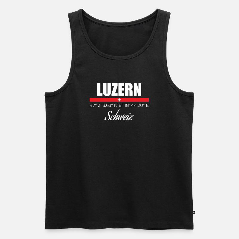 Luzern - Männer Premium Bio Tank Top - Schwarz