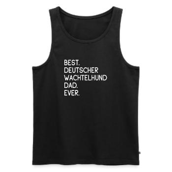 Caille Allemande Chien - Débardeur bio Premium Homme - noir - Devant - Michal (187cm)