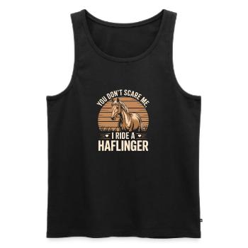 Du Hast Keine Chance, Ich Reite Einen Haflinger - Männer Premium Bio Tank Top - Schwarz - Vorne - Michal (187cm)