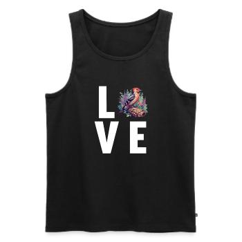 Spechte Specht - Männer Premium Bio Tank Top - Schwarz - Vorne - AI Model Male 178 light (178cm)