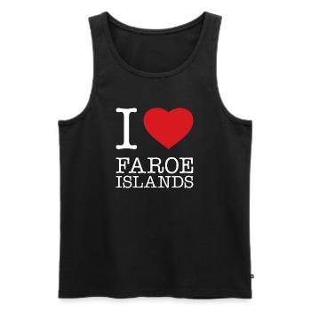 i love Faroe Islands - Men's Premium Organic Tank Top - black - Front - Michal (187cm)