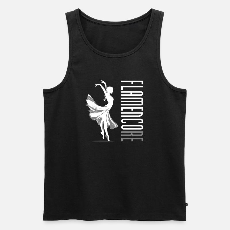 Flamencore Weiß - Männer Premium Bio Tank Top - Schwarz