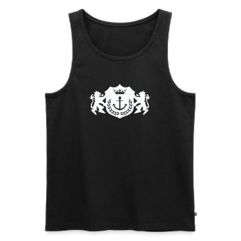 Royal Anchor Coat of Arms - Men's Premium Organic Tank Top - black - Front - Michal (187cm)