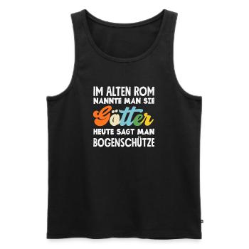 I go archery - Men's Premium Organic Tank Top - black - Front - Michal (187cm)