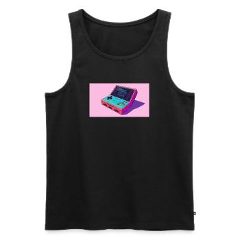 Frische Konsole - Männer Premium Bio Tank Top - Schwarz - Vorne - AI Model Male 178 light (178cm)