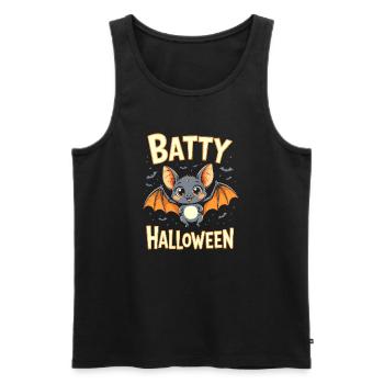 Bat Costume Batty Halloween Cute - Men's Premium Organic Tank Top - black - Front - Michal (187cm)