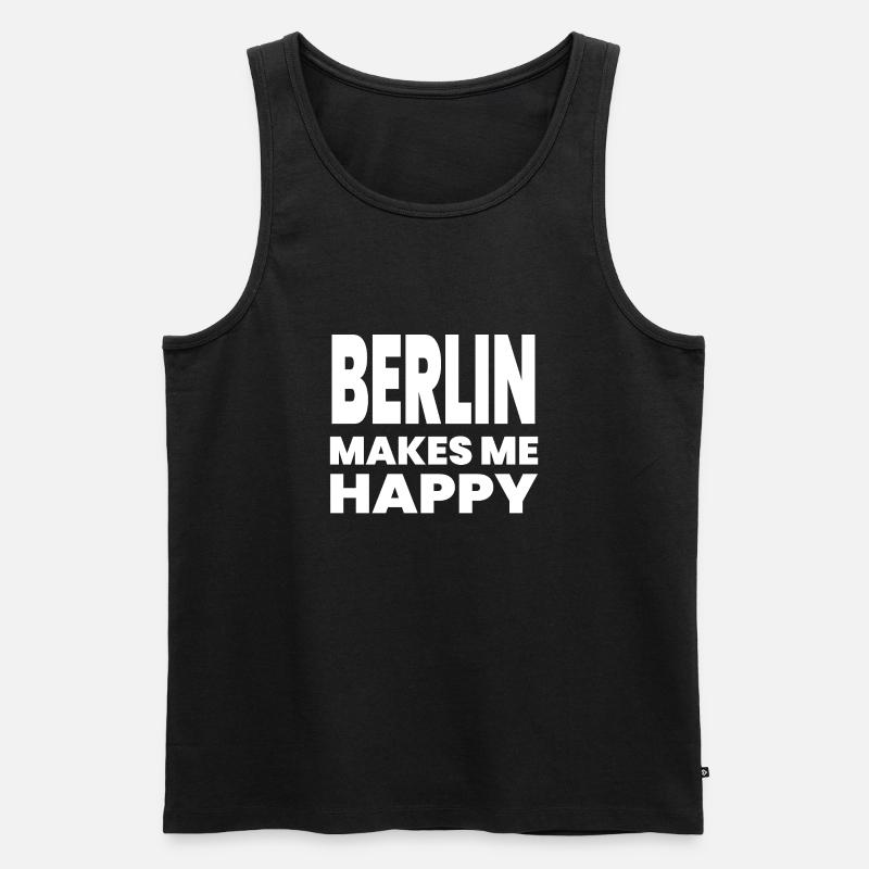 Berlin - Männer Premium Bio Tank Top - Schwarz