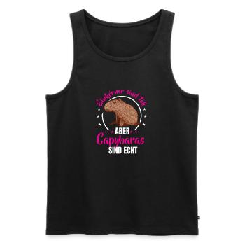 Les capybaras sont de vrais capybaras - Débardeur bio Premium Homme - noir - Devant - Michal (187cm)
