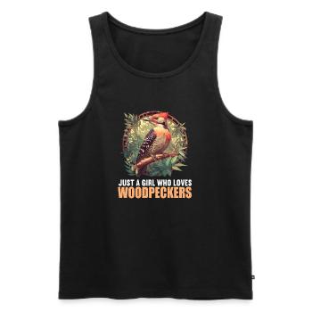 Spechte Specht - Männer Premium Bio Tank Top - Schwarz - Vorne - AI Model Male 178 light (178cm)