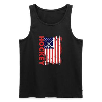 Hockey sur glace Hockey Hockey Joueur de hockey - Débardeur bio Premium Homme - noir - Devant - Michal (187cm)