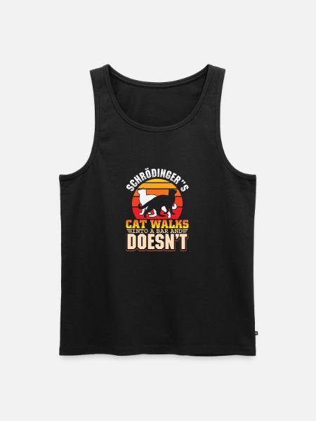Schrödingers Katze Nerd Geek Physiker Wissenschaft - Herre Premium økologisk tanktop - sort