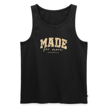 Conçu pour plus de citations bibliques - Débardeur bio Premium Homme - noir - Devant - AI Model Male 178 light (178cm)