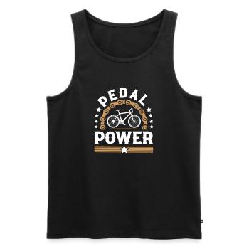 Bicycle Cyclist - Men's Premium Organic Tank Top - black - Front - Michal (187cm)