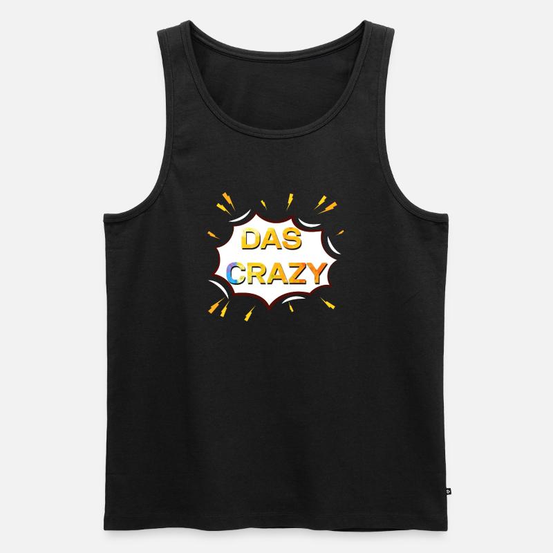 Das Crazy Farbexplosion - Männer Premium Bio Tank Top - Schwarz