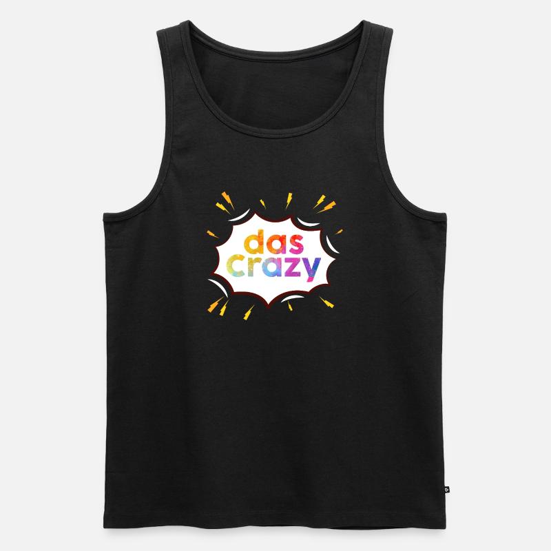 Das Regenbogen Crazy Burst - Männer Premium Bio Tank Top - Schwarz
