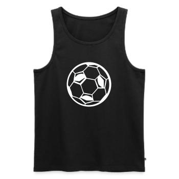 Fussball Ball Soccer - Männer Premium Bio Tank Top - Schwarz - Vorne - AI Model Male 178 light (178cm)