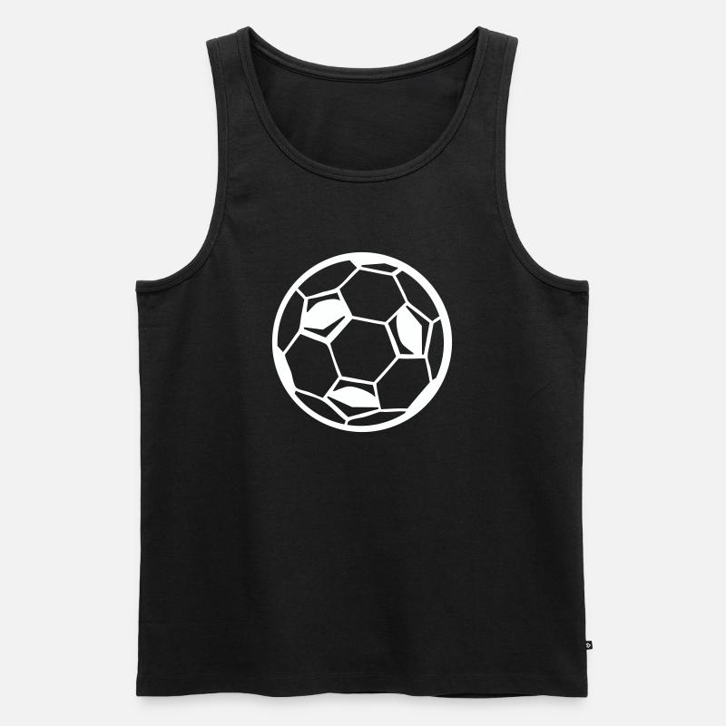Fussball Ball Soccer - Männer Premium Bio Tank Top - Schwarz
