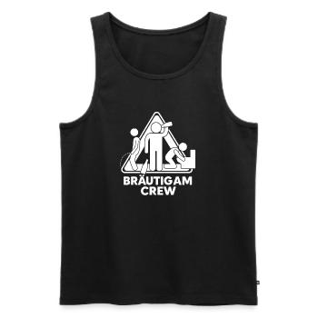 Enterrement de vie de jeune fille Team Groom Crew T-shirt - Débardeur bio Premium Homme - noir - Devant - Michal (187cm)