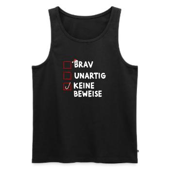 Funny Santa Claus Christmas - Men's Premium Organic Tank Top - black - Front - Michal (187cm)