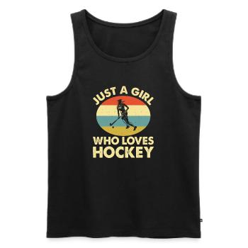 Hockey Hockey sur glace Cadeau pour joueur de hockey sur glace - Débardeur bio Premium Homme - noir - Devant - Michal (187cm)