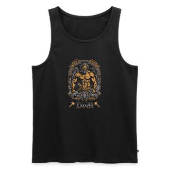 Thor Son of Odin Viking Design - Men's Premium Organic Tank Top - black - Front - Michal (187cm)