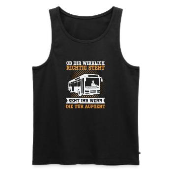 Linienbus Busfahrer Schulbus Busfahrerin Bus - Männer Premium Bio Tank Top - Schwarz - Vorne - AI Model Male 178 light (178cm)