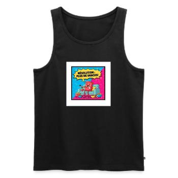 Popcorn Zeichnung Snack Party - Männer Premium Bio Tank Top - Schwarz - Vorne - Michal (187cm)