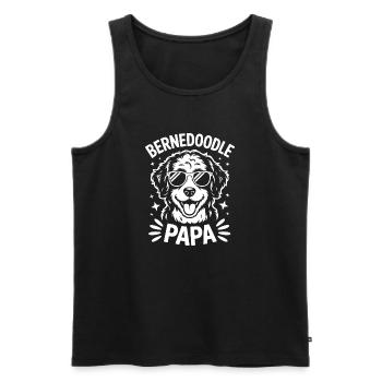 Bernedoodle dire papa blague Bernedoodle cadeau - Débardeur bio Premium Homme - noir - Devant - Michal (187cm)