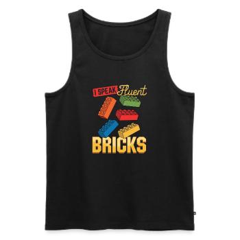 Building Blocks Kids Brick Builder - Männer Premium Bio Tank Top - Schwarz - Vorne - AI Model Male 178 light (178cm)