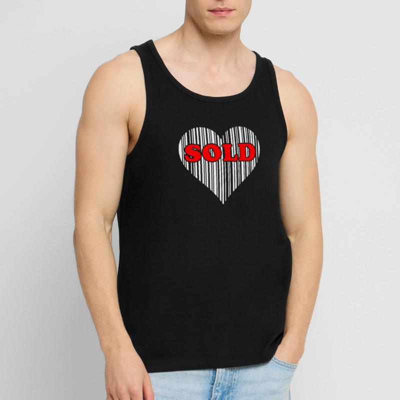 Herz Barcode Liebe – Sold Code Strichcode Geschenk Männer Premium Bio Tank Top