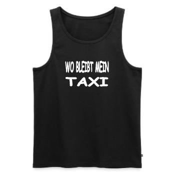 Taxi - Débardeur bio Premium Homme - noir - Devant - AI Model Male 178 light (178cm)