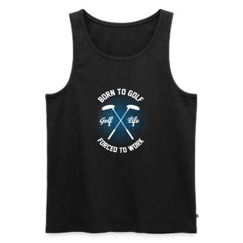 Class Golf Player Leisure Golf Club Design - Men's Premium Organic Tank Top - black - Front - Michal (187cm)