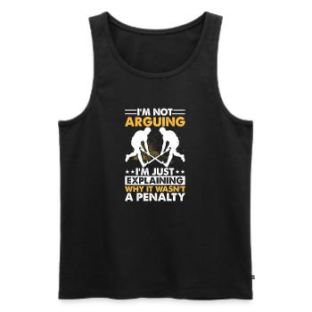 Hockey Hockey sur glace Cadeau pour joueur de hockey sur glace - Débardeur bio Premium Homme - noir - Devant - Michal (187cm)