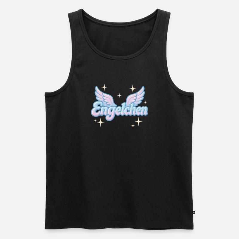 Engelchen / y2k statement spitzname design - Männer Premium Bio Tank Top - Schwarz