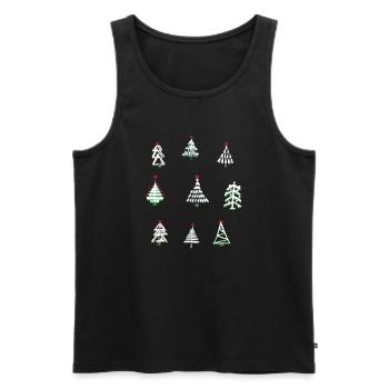  weiße Weihnachten  - Männer Premium Bio Tank Top - Schwarz - Vorne - Michal (187cm)