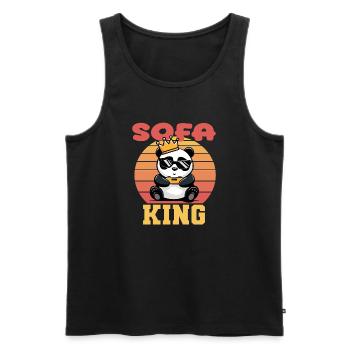 Gaming Sofa King - Men's Premium Organic Tank Top - black - Front - AI Model Male 178 light (178cm)