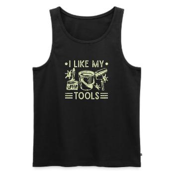 House Painter Dad Unique Gifts - Men's Premium Organic Tank Top - black - Front - AI Model Male 178 light (178cm)