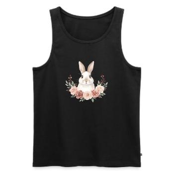 Kaninchen - Männer Premium Bio Tank Top - Schwarz - Vorne - AI Model Male 178 light (178cm)