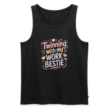 Freundin Beruf Spruch Lustiges Arbeit Job Geschenk - Männer Premium Bio Tank Top - Schwarz - Vorne - AI Model Male 178 light (178cm)