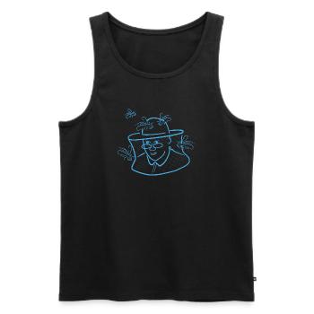 Beekeeper - Men's Premium Organic Tank Top - black - Front - Michal (187cm)