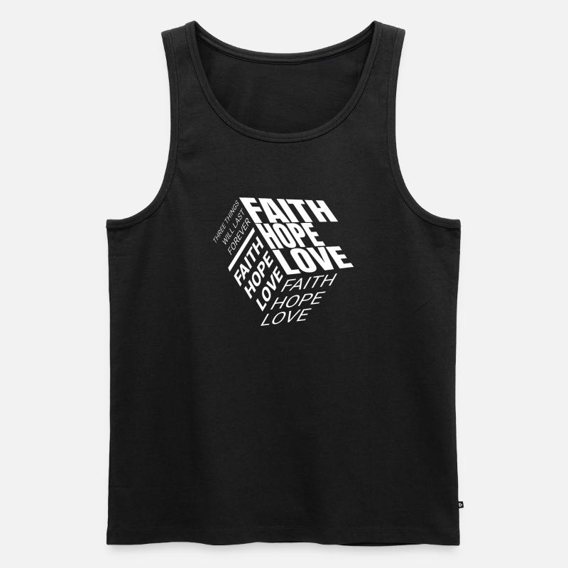Glaube Hoffnung Liebe - Männer Premium Bio Tank Top - Schwarz