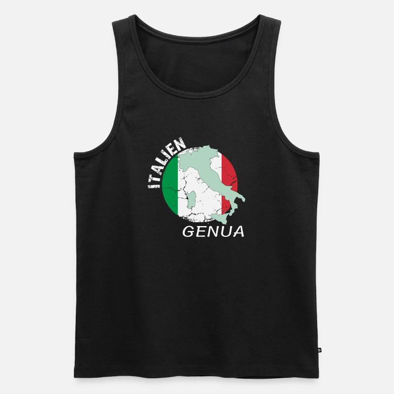 Genua - Männer Premium Bio Tank Top - Schwarz