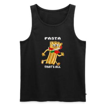 PASTA THAT'S ALL - Männer Premium Bio Tank Top - Schwarz - Vorne - AI Model Male 178 light (178cm)