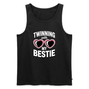 Best Friend Saying Funny Partner Look Gift - Men's Premium Organic Tank Top - black - Front - Michal (187cm)