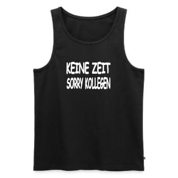 colleagues - Men's Premium Organic Tank Top - black - Front - AI Model Male 178 light (178cm)