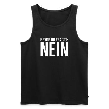 Before you ask: No - Men's Premium Organic Tank Top - black - Front - Michal (187cm)