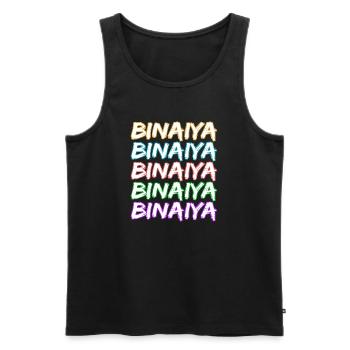 Gift for Binaiya - Men's Premium Organic Tank Top - black - Front - Michal (187cm)