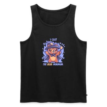 The Bear Minimum Spell - Men's Premium Organic Tank Top - black - Front - AI Model Male 178 light (178cm)