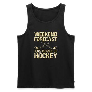Hockey Eishockey Eishockeyspieler Geschenk - Men's Premium Organic Tank Top - black - Front - AI Model Male 178 light (178cm)
